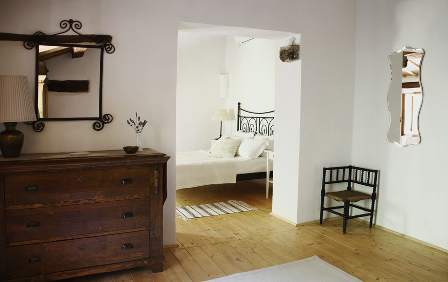 Bedroom 3 – the en-suite bedroom with king sized double, dressing area with wardrobe, and a single daybed